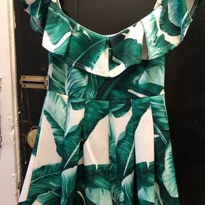 Akira tropical print skort / dress romper
